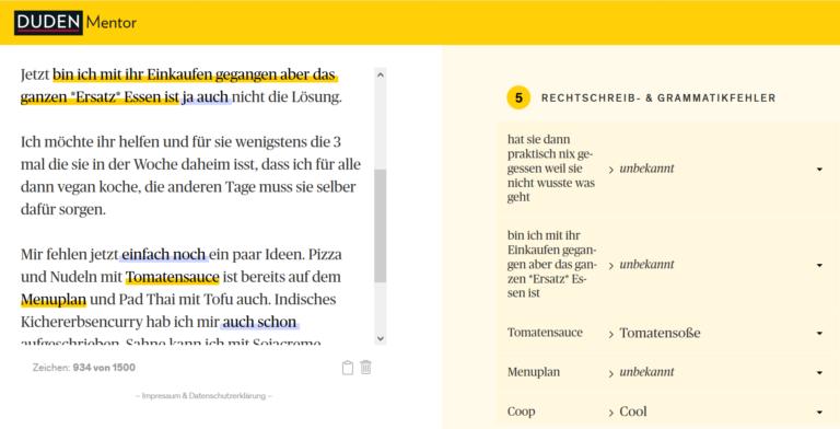 DUDEN Mentor Textprüfung Und Weitere Korrekturtools
