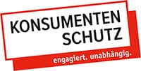 Konsumentenschutz Bern Logo mit Slogan engagiert, unabhängig.